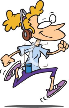 224x350 Royalty Free Clip Art Image Cartoon Of A Female Jogger Wearing