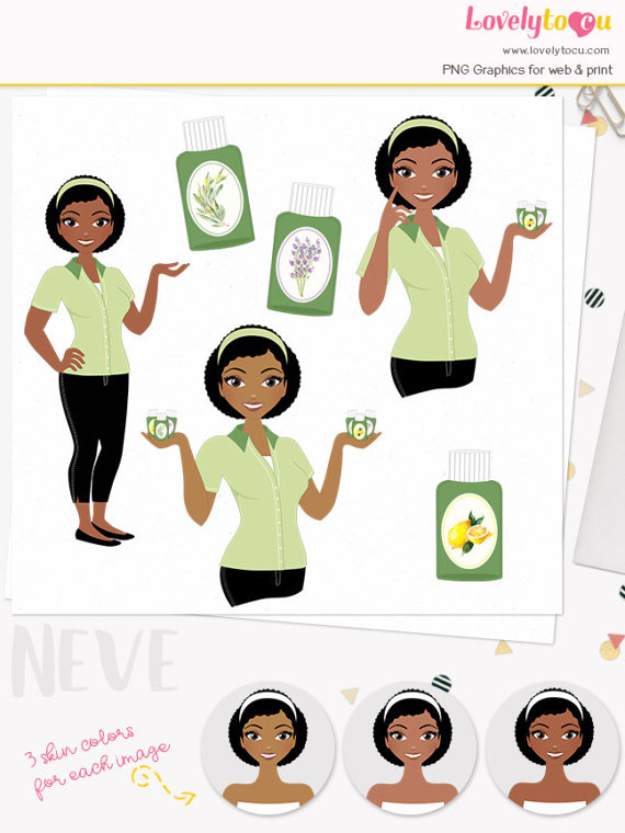 570x760 Essential Oil Woman Character Clipart, Aromatherapy Girl, Healing