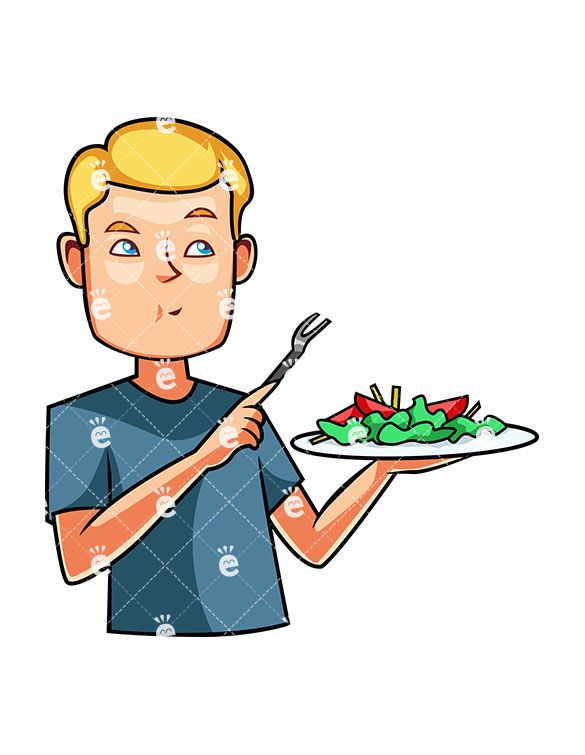 585x755 A Man Eating A Salad