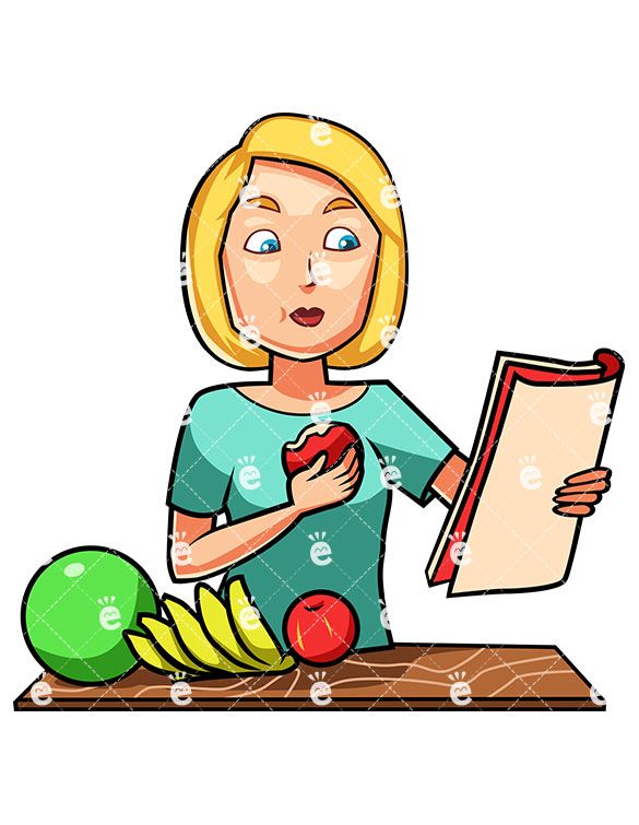 585x755 A Woman Eating An Apple While Reading