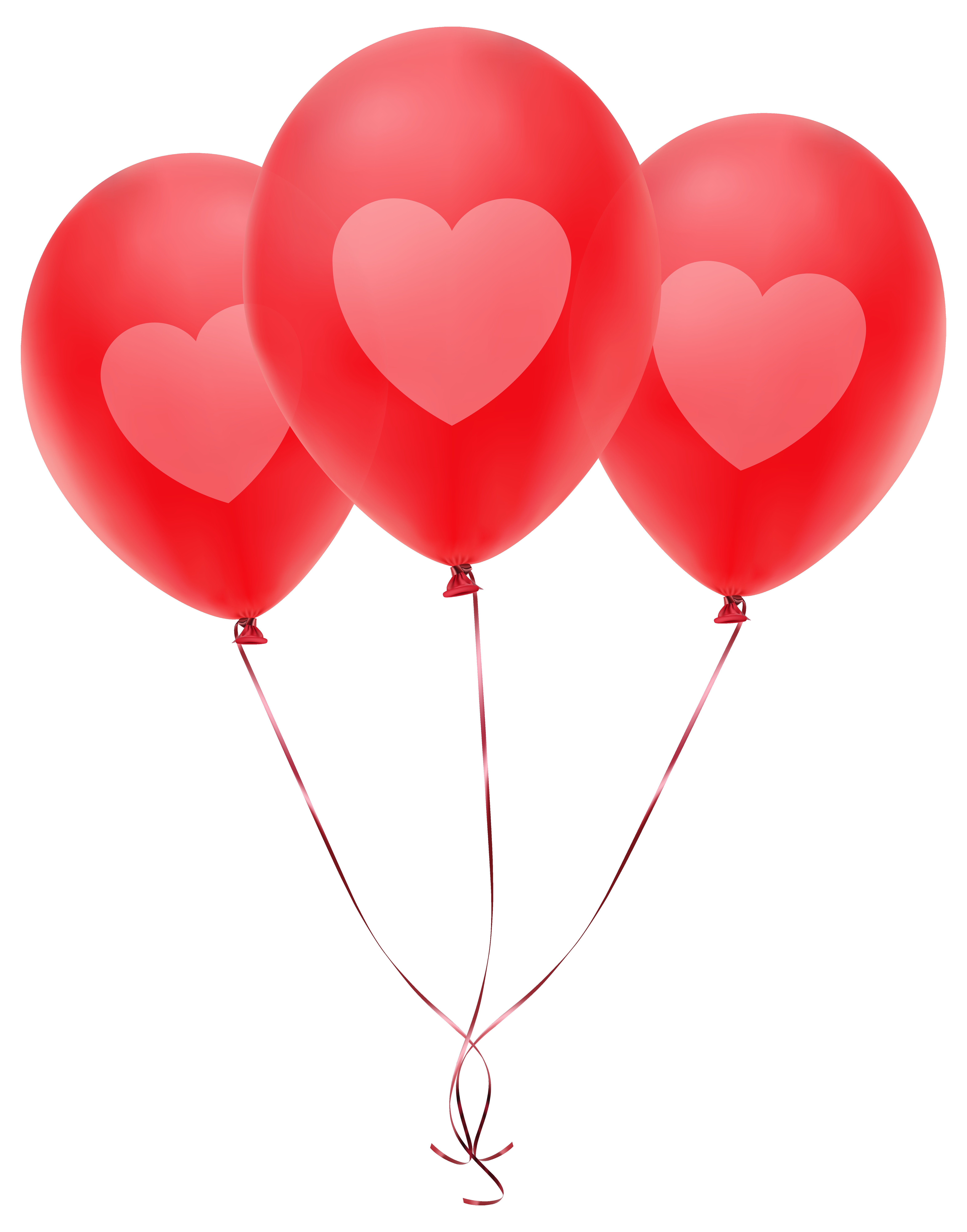 6280x8000 Red Balloon Heart Design Single Transparent Clip Art For Alluring