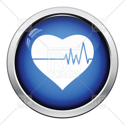 400x400 Heart With Cardio Diagram Icon Royalty Free Vector Clip Art Image