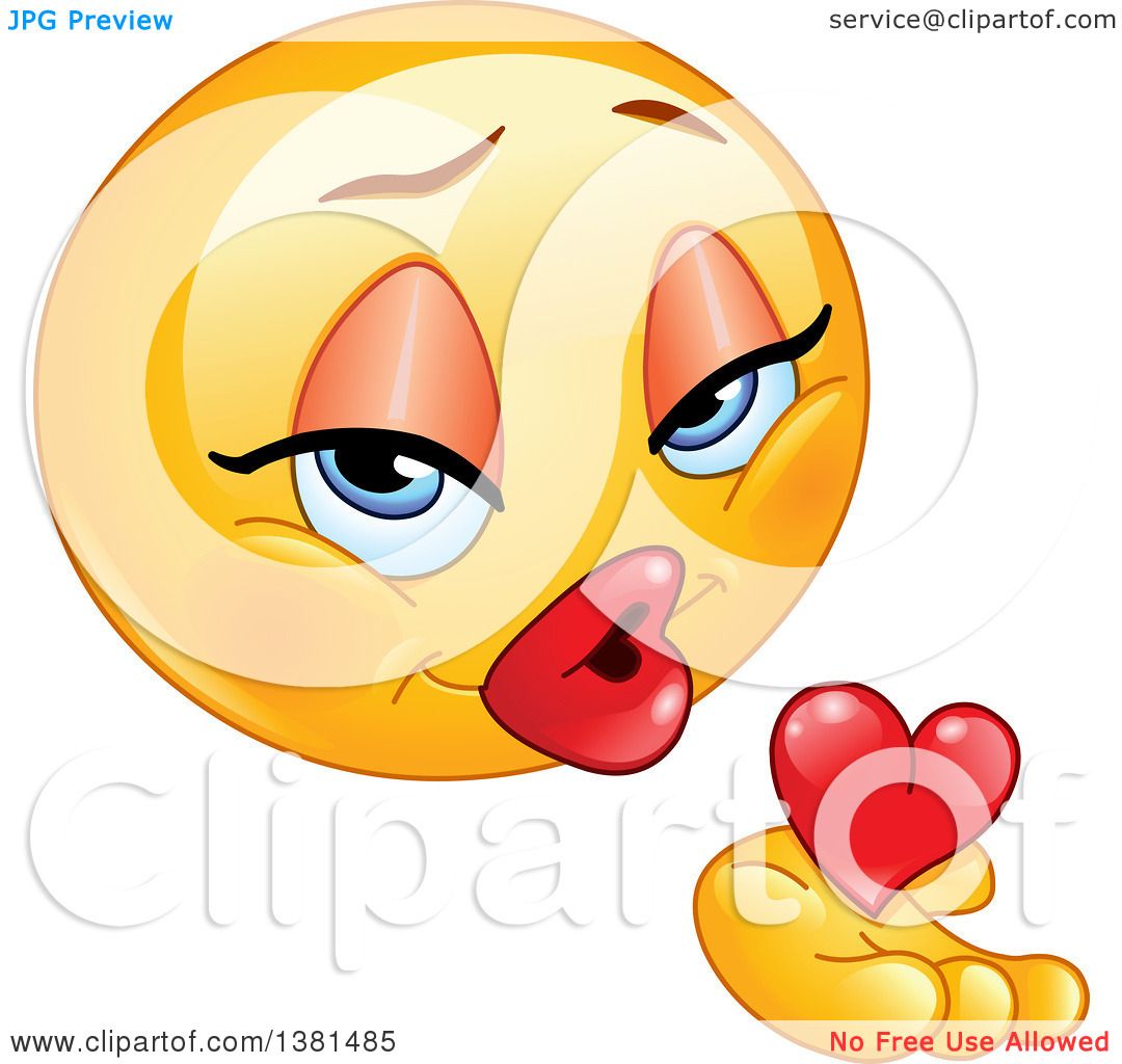 1080x1024 Clipart Of A Romantic Female Yellow Smiley Face Emoticon Emoji