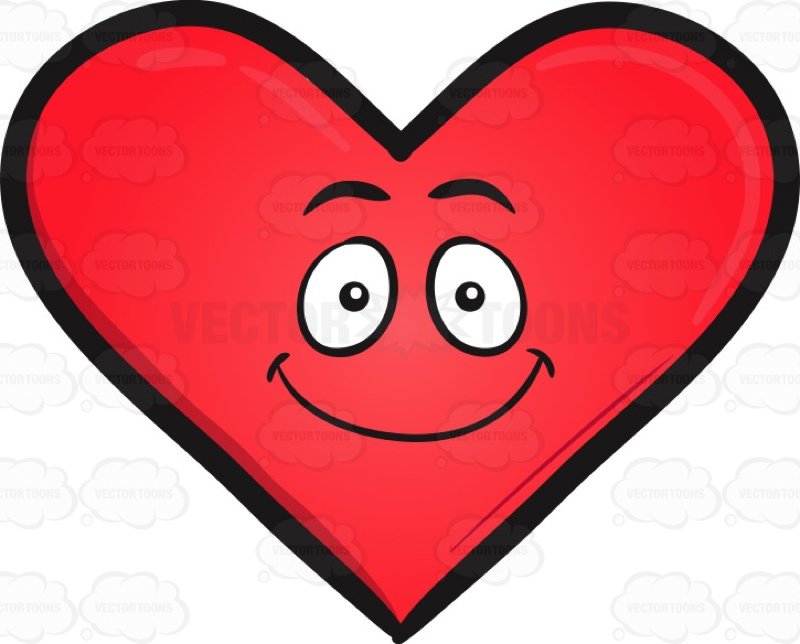 800x644 Happy Heart Emoji Cartoon Clipart Vector Toons
