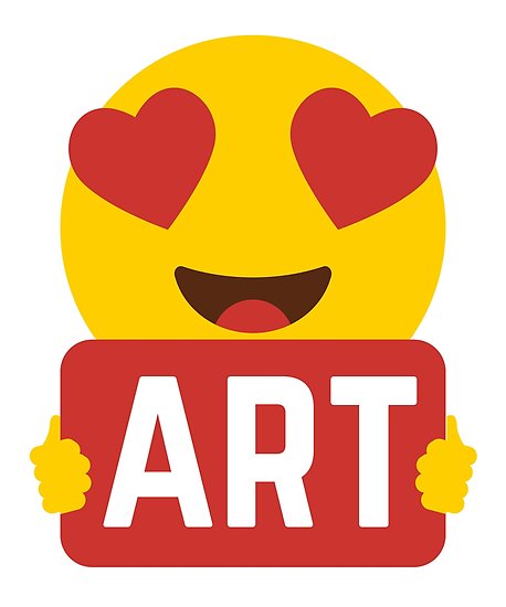 458x550 I Love Art Heart Eye Emoji Emoticon Funny Artistic Artists