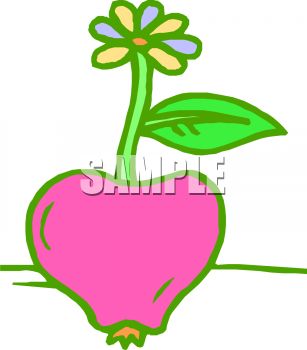 307x350 Flower Growing Out Of A Heart For Spring