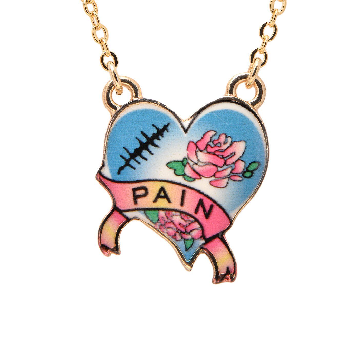 1348x1348 Folk Art Hardy Tatto Style Heart Necklace Products