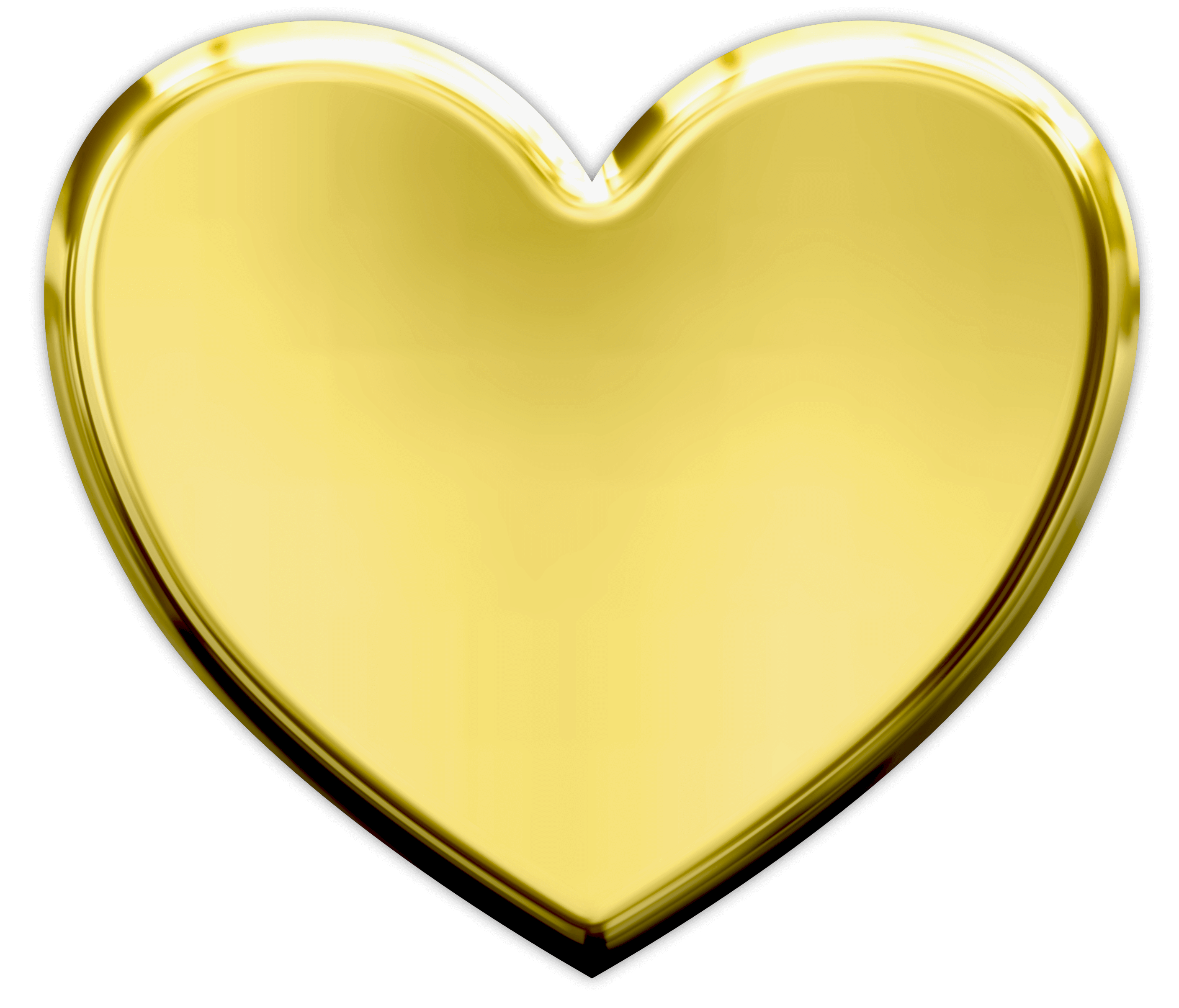 2816x2408 Gold Heart Png Transparent Image