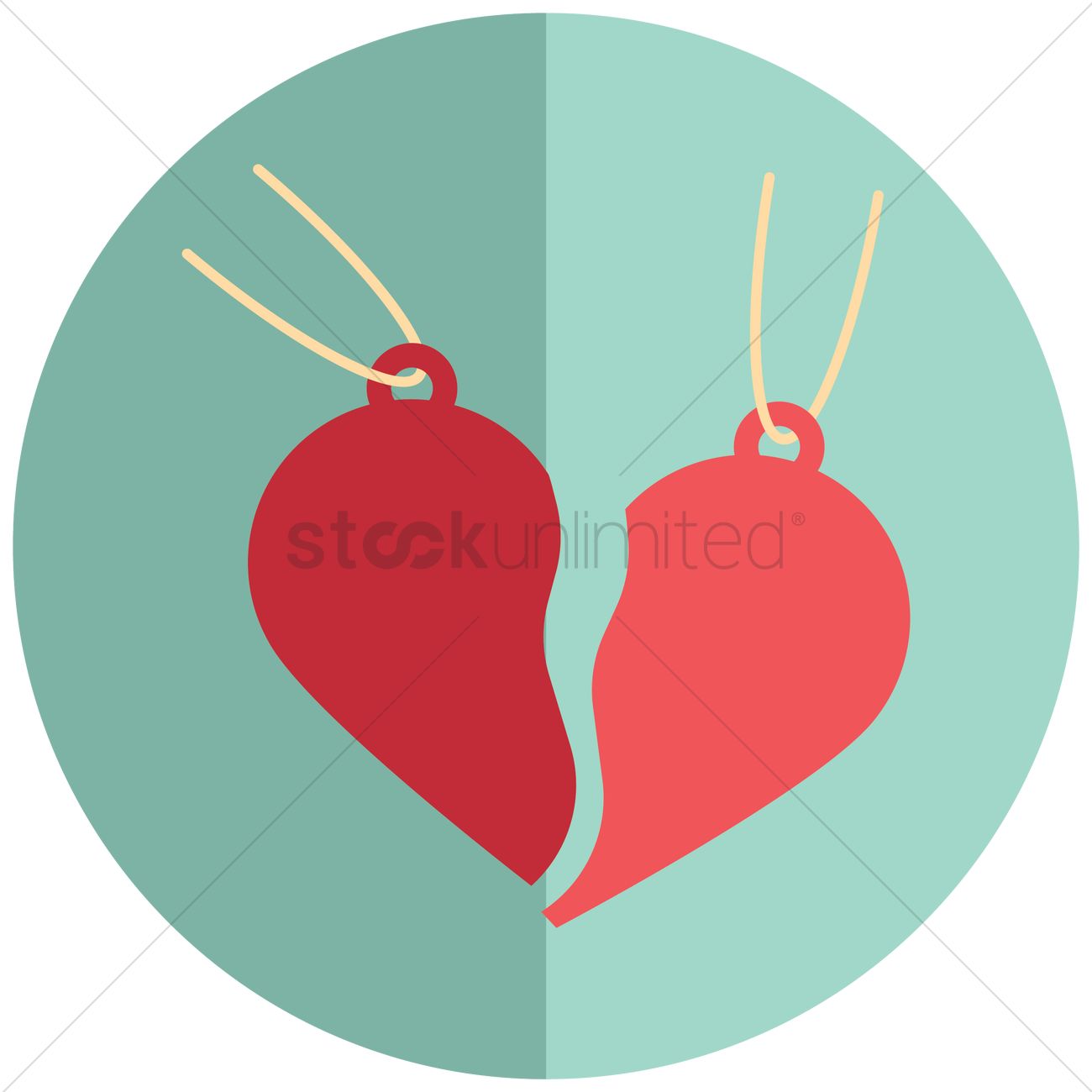 1300x1300 Heart Locket Vector Image