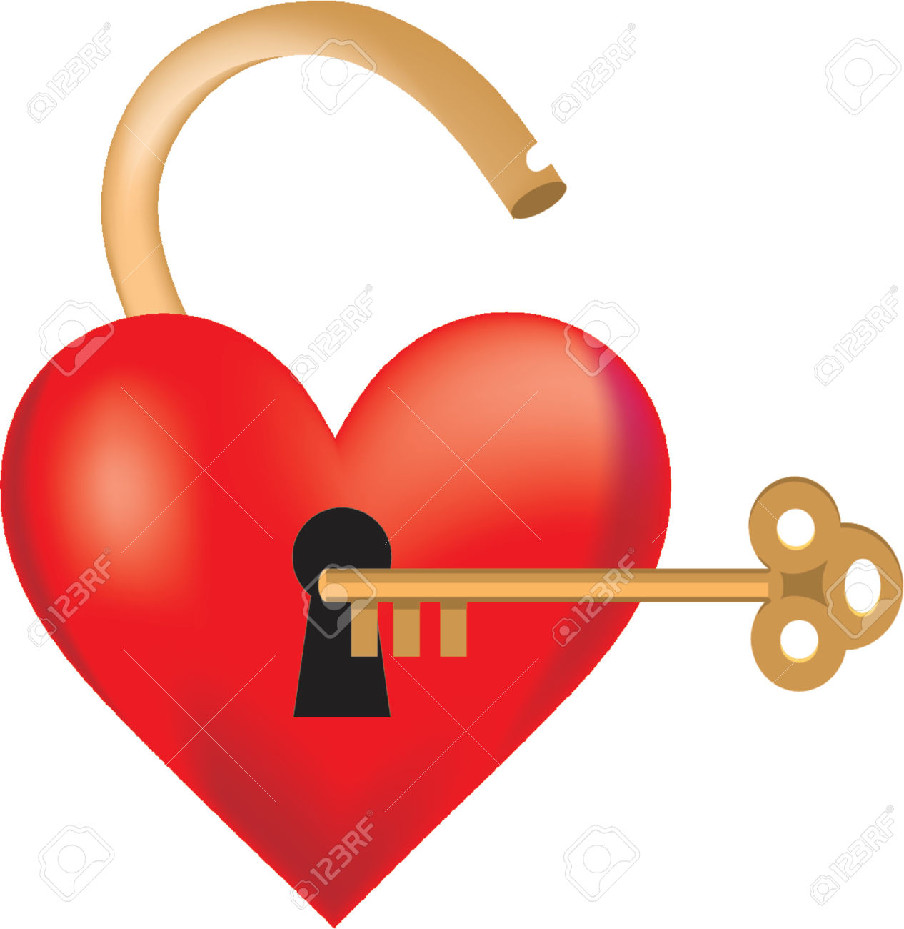 1266x1300 Heart Shaped Clipart Padlock
