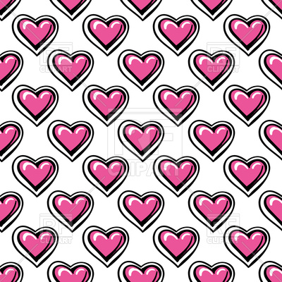 400x400 Love Seamless Pattern With Pink Cartoon Hearts Royalty Free Vector