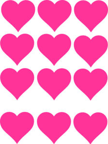 223x297 Pink Hearts Clip Art