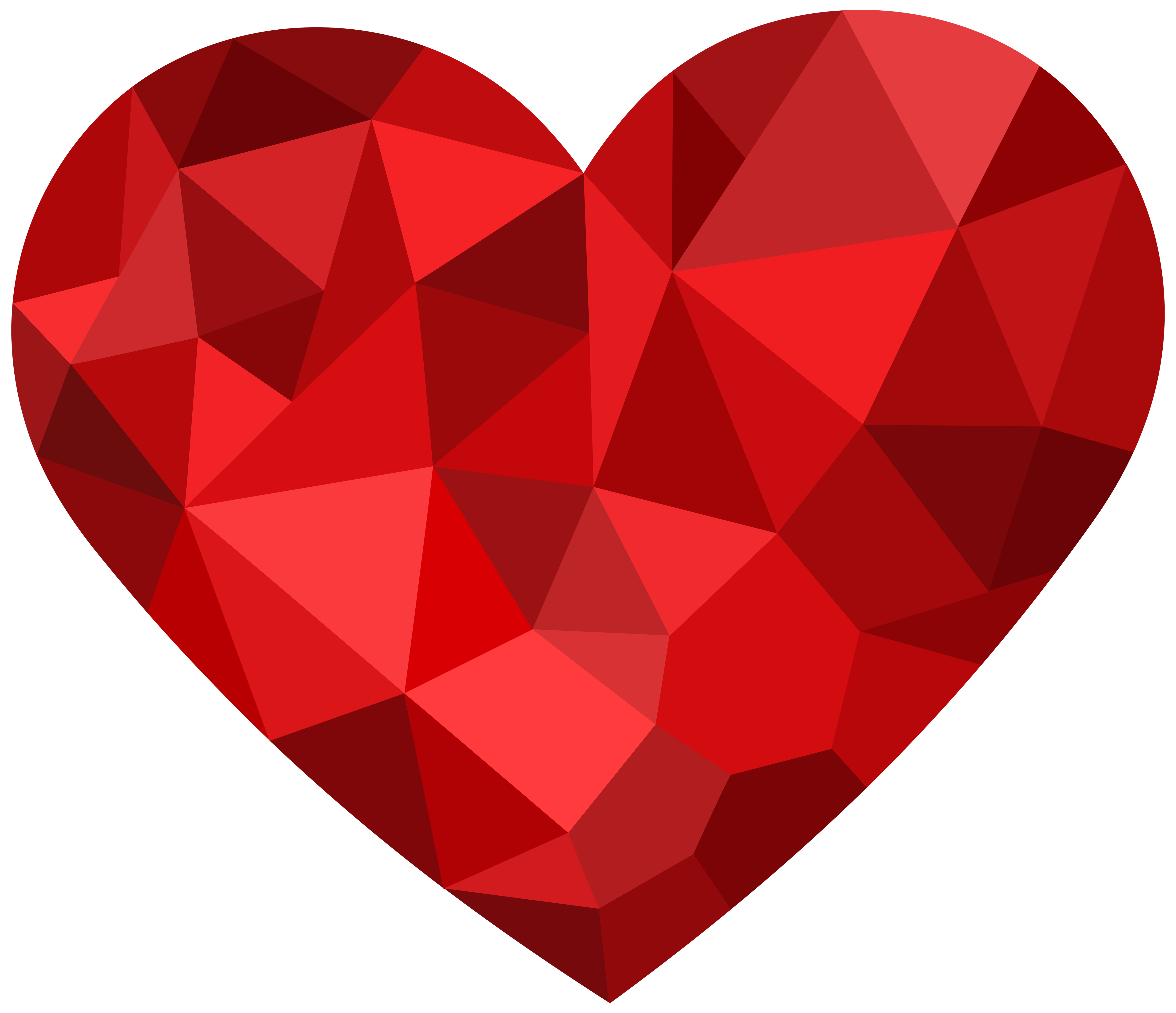 5000x4307 Red Mosaic Heart Png Clipart