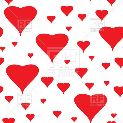 400x400 Valentine's Day Seamless Background With Red Hearts Royalty Free