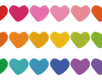 340x270 Crochet Heart Clip Etsy