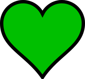 300x279 Green Heart Or Clover Leaf Clip Art