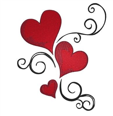 389x400 Heart Swirl Embroidery Design Embroidery Designs, Embroidery