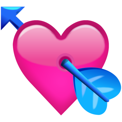 480x480 Download Pink Heart With Arrow Emoji Icon Hearts Symbols