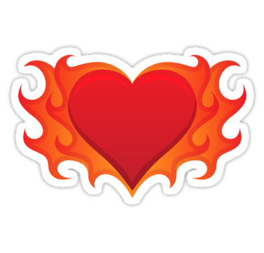 375x360 Free Heart With Flames Pictures