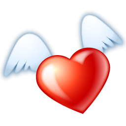 256x256 Heart With Wings Clipart Free Download Clip Art