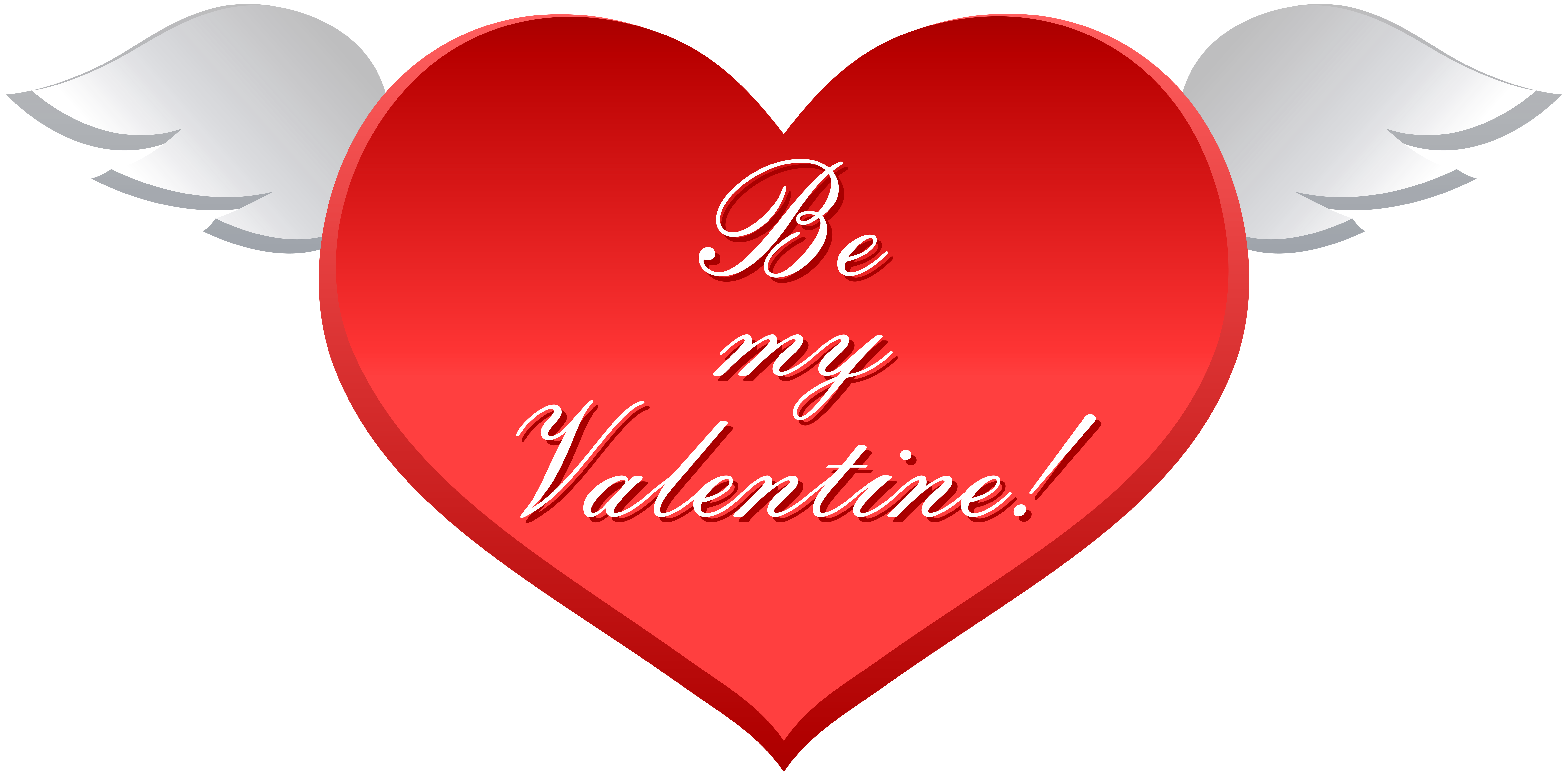 8000x3958 Be My Valentine Heart With Wings Clip Art Imageu200b Gallery