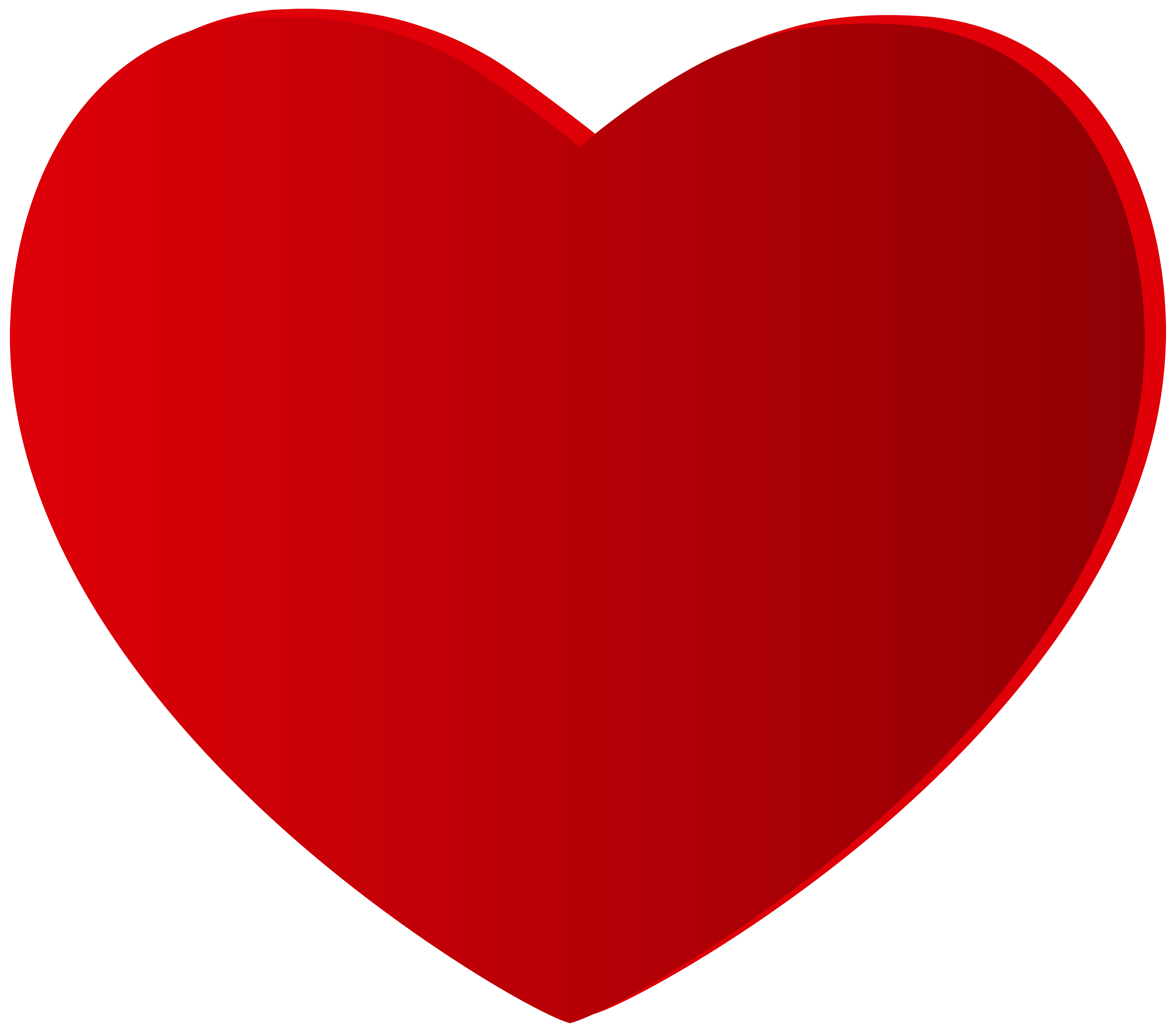 5000x4387 Large Red Heart Png Clipart