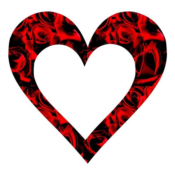 600x600 Red Roses Heart Clipart Liked On Polyvore Featuring Hearts