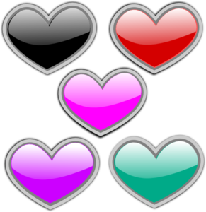 291x300 Glossy Hearts 1 Png, Svg Clip Art For Web