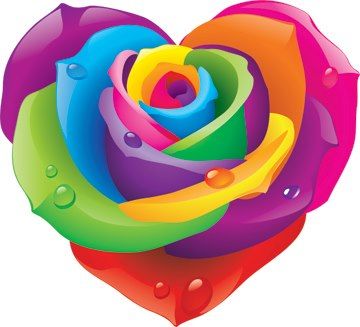 360x327 Neon Clipart Colourful Heart