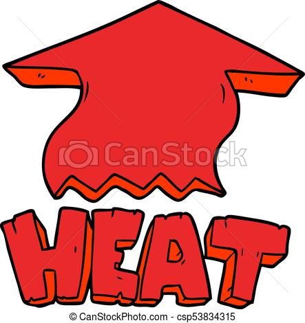443x470 Cartoon Heat Symbol Vector Clip Art