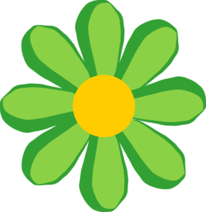 291x300 Green Flower Clip Art