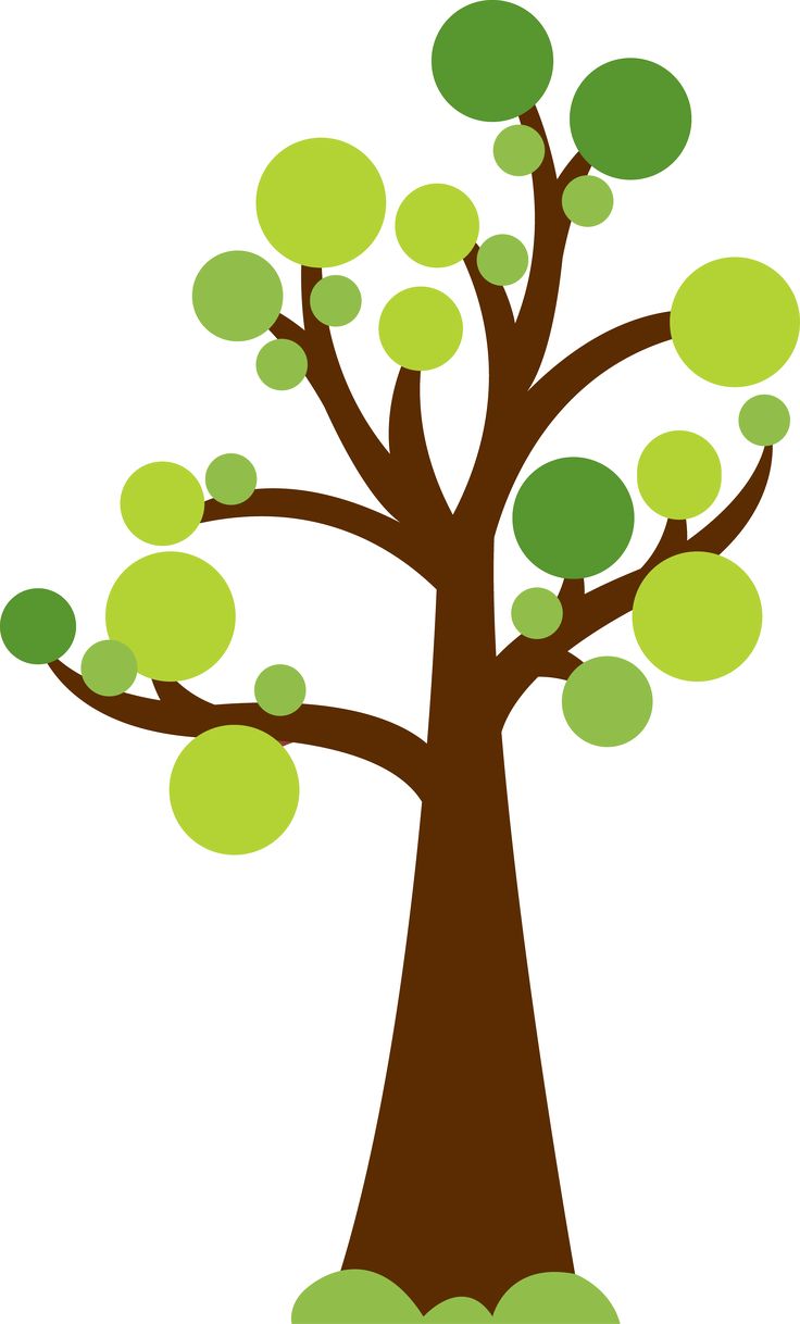 736x1218 Tree With Circles For Leaves. Cute Image For Summer Or Garden