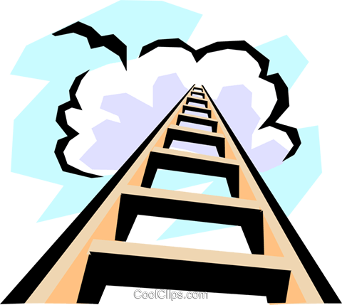 480x429 Stairway To Heaven Royalty Free Vector Clip Art Illustration