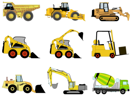 455x330 Free Construction Machines Vector Pack 1, Vector