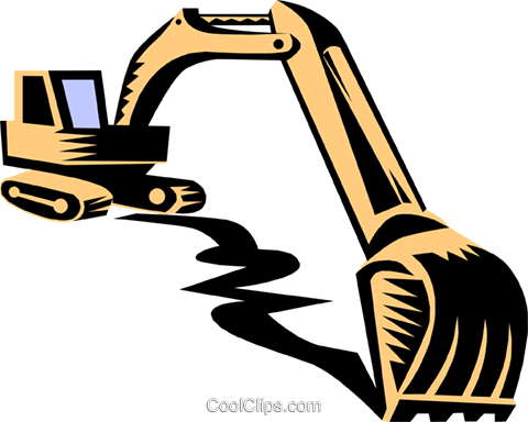 480x384 Heavy Equipmenthigh Hoe Royalty Free Vector Clip Art Illustration