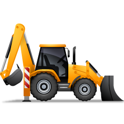 256x256 Backhoe Clip Art
