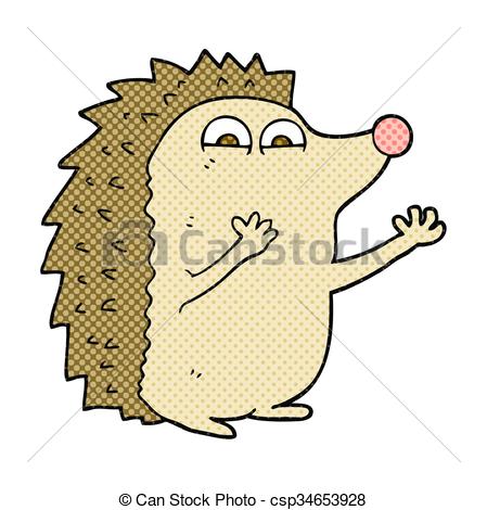 449x470 Freehand Drawn Cartoon Cute Hedgehog Vector Illustration