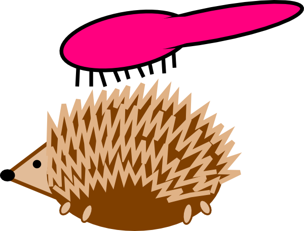 600x456 Hedgehog Hairbrush Clip Art