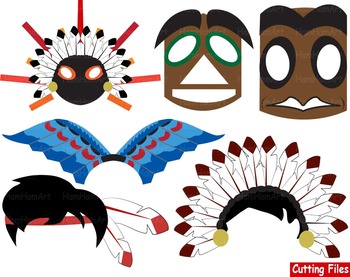 350x277 Props Indian Cutting Files Clip Art School Mask Face Native