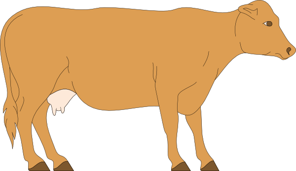 600x347 Brown Cow Clipart Clip Art At Clker Com Vector Online Royalty