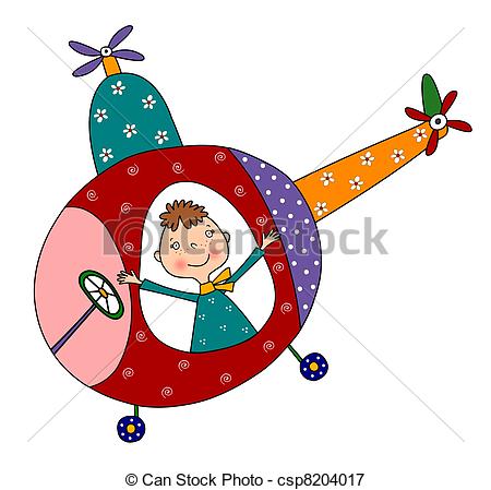 450x449 The Pilot Of The Helicopter. Colorful Graphic Illustration