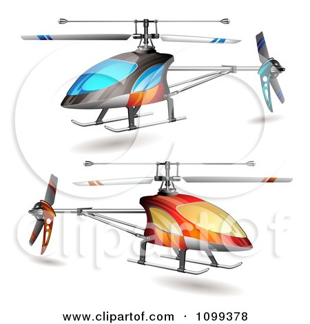 450x470 Clipart Of A Helicopter With Visible Blue Silhouetted Mechanical