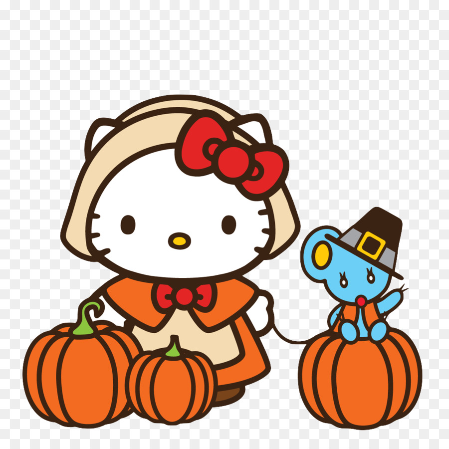 900x900 Hello Kitty Thanksgiving Cat Clip Art