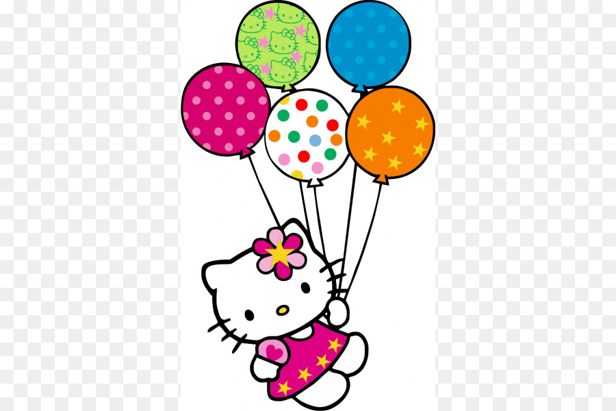 900x600 Hello Kitty Balloon Birthday Clip Art