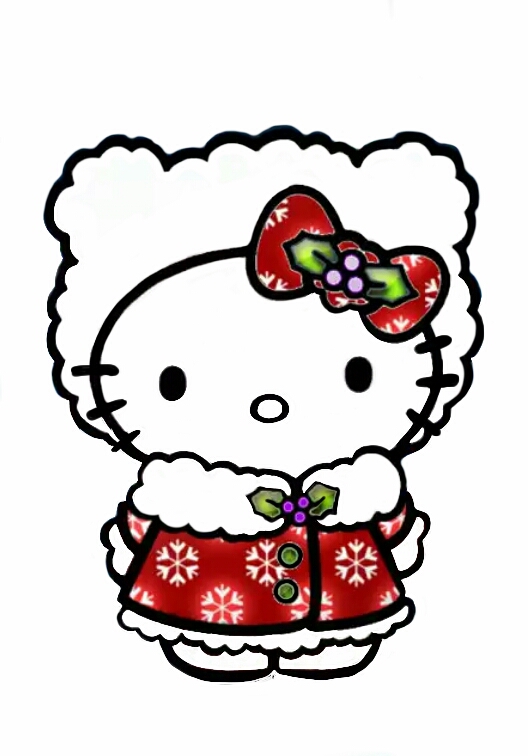 528x756 Christmas Hello Kitty By Icepixsee