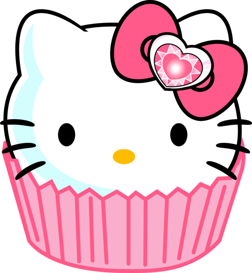 859x929 Hello Kitty Border Clip Art Hello Kitty Cupcake