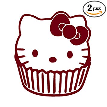 355x355 Angdest Hello Kitty Cupcake (Burgundy) Waterproof