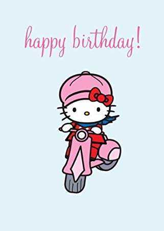 321x450 Hello Kitty, Happy Birthday Greetings Card, Scooter Amazon.co.uk