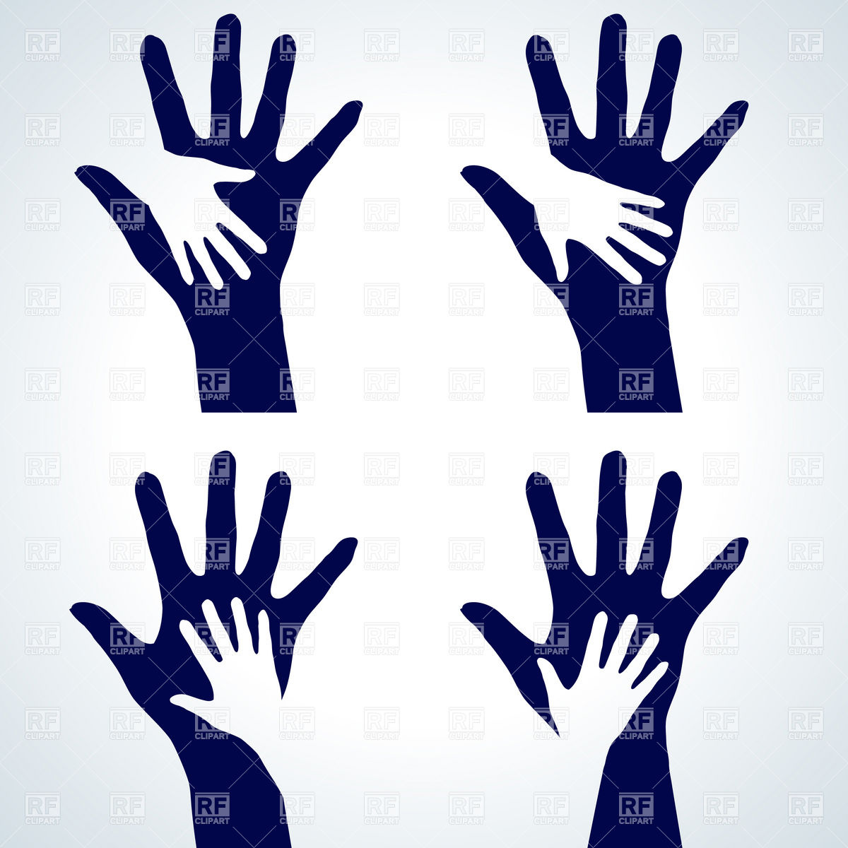 1200x1200 Helping Hands Child And Adult Royalty Free Vector Clip Art Image