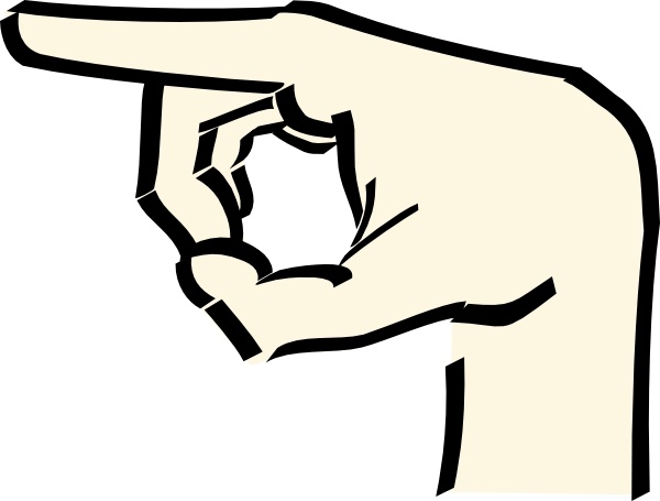 600x455 Pointing Hand Clipart